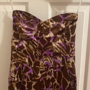 🤎💜 Lucy Love Leopard Print Strapless Dress 💜🤎